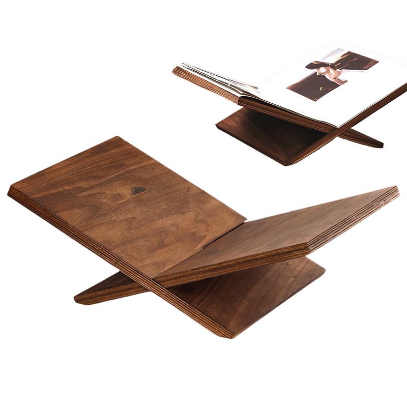 Magazine Holder Rack - Book Display Stand Wooden Book Reading