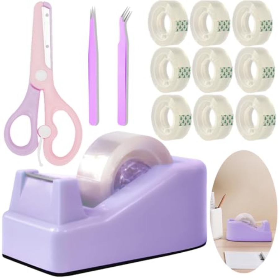 Tape Dispenser Weighted - Desktop Tape Dispenser Kits with Weighted