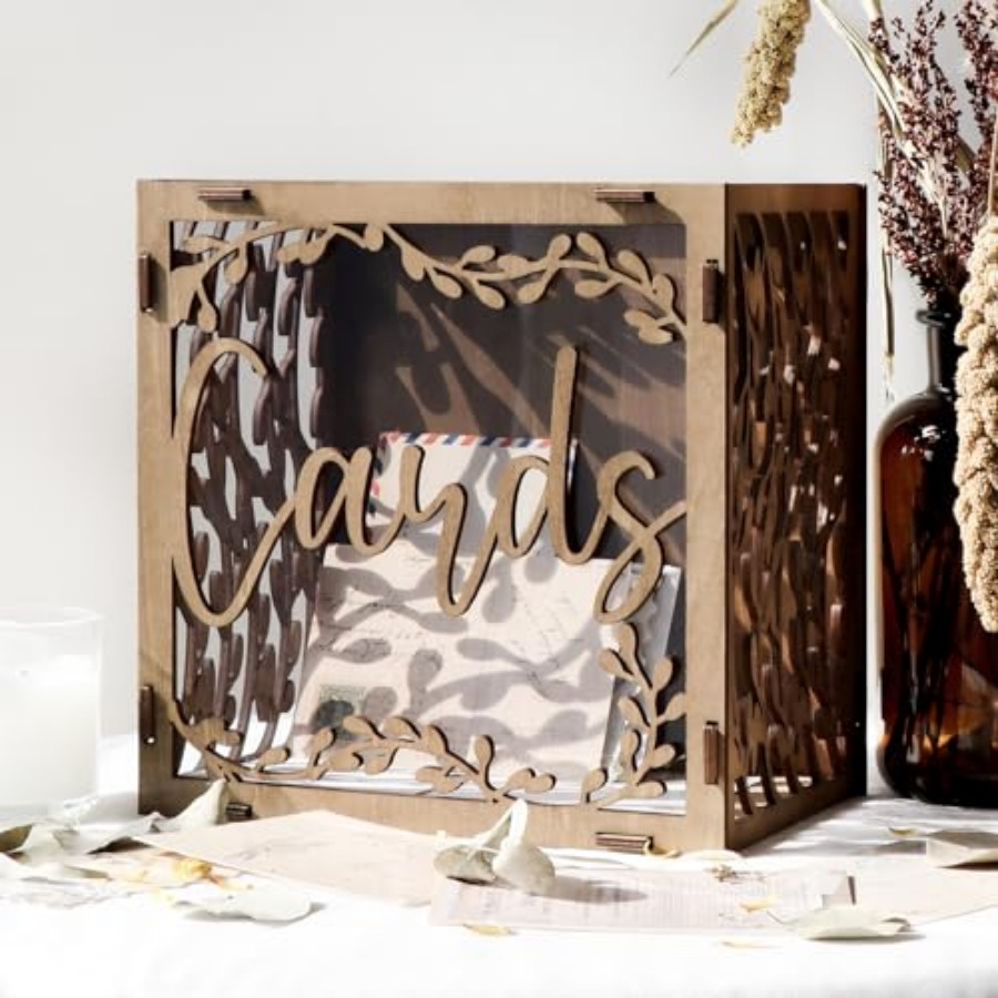 Card Index Box - Wedding Card Box wit ow, wn