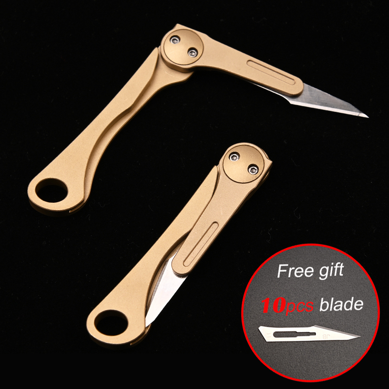 Letter Opener Brass - Mini Brass Folding Pocket Knives Outdoor