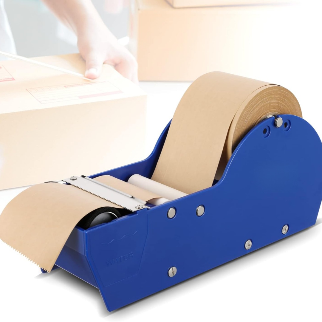 Tape Dispenser Weighted - Water-Activated Tape Dispenser, Manual Kraft Gum