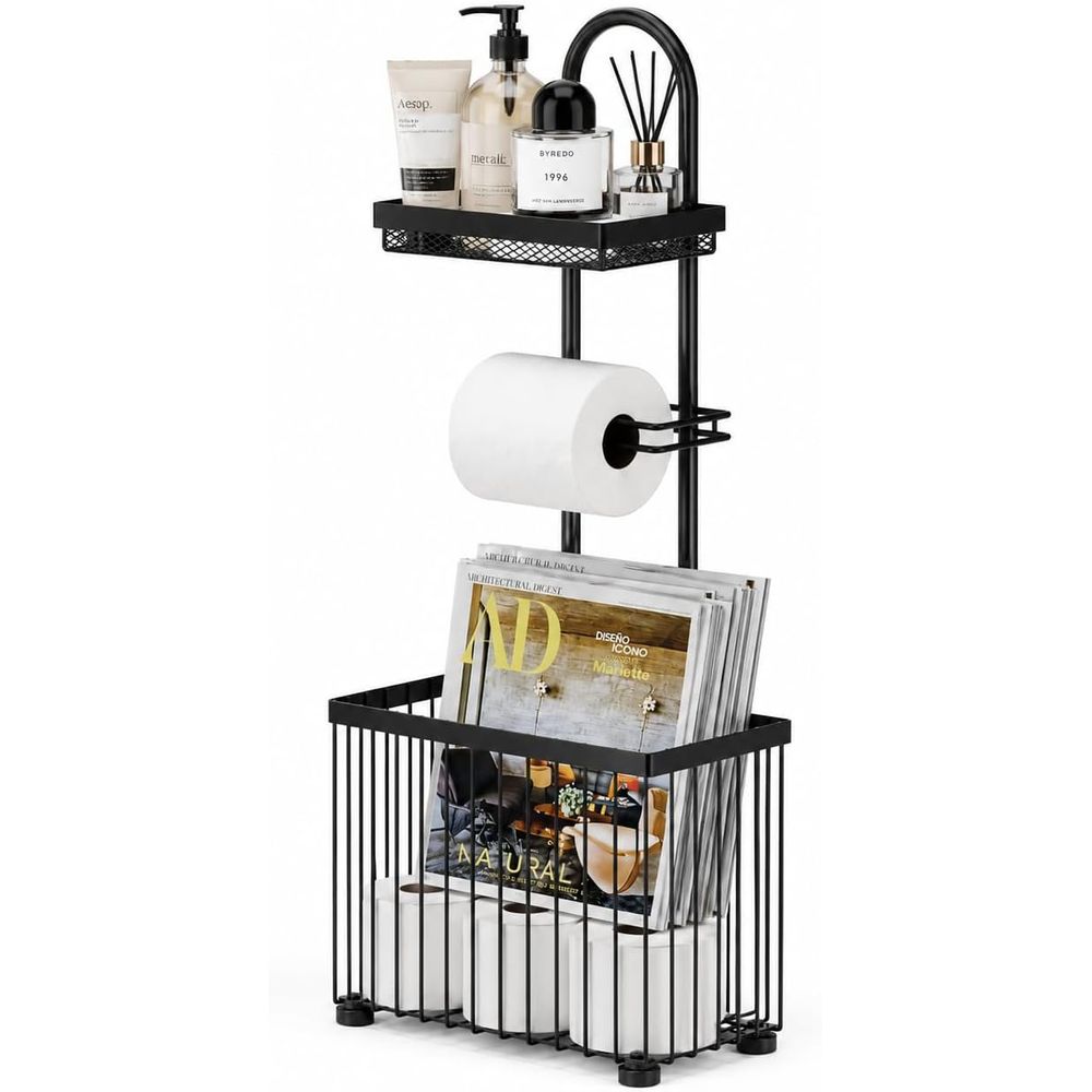 Magazine Holder Rack - Toilet Paper Holder Tissue Rack Scroll