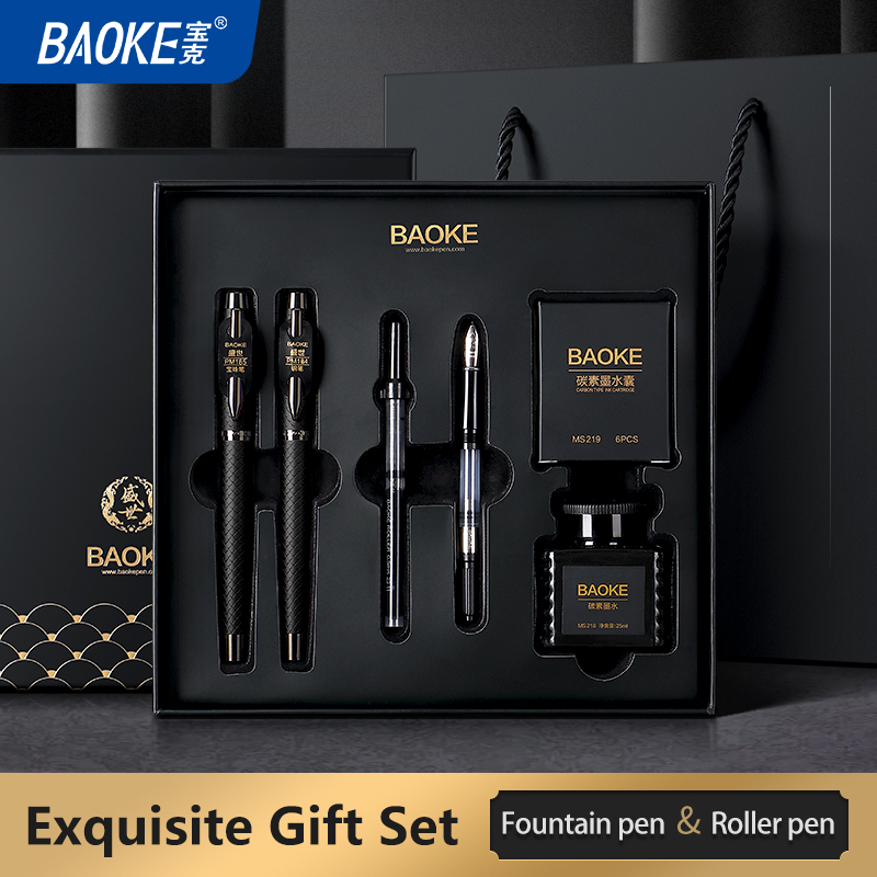 Fountain Pen Bottled Ink - BAOKE T18/T19/T20 Black Grey Fountain Pen