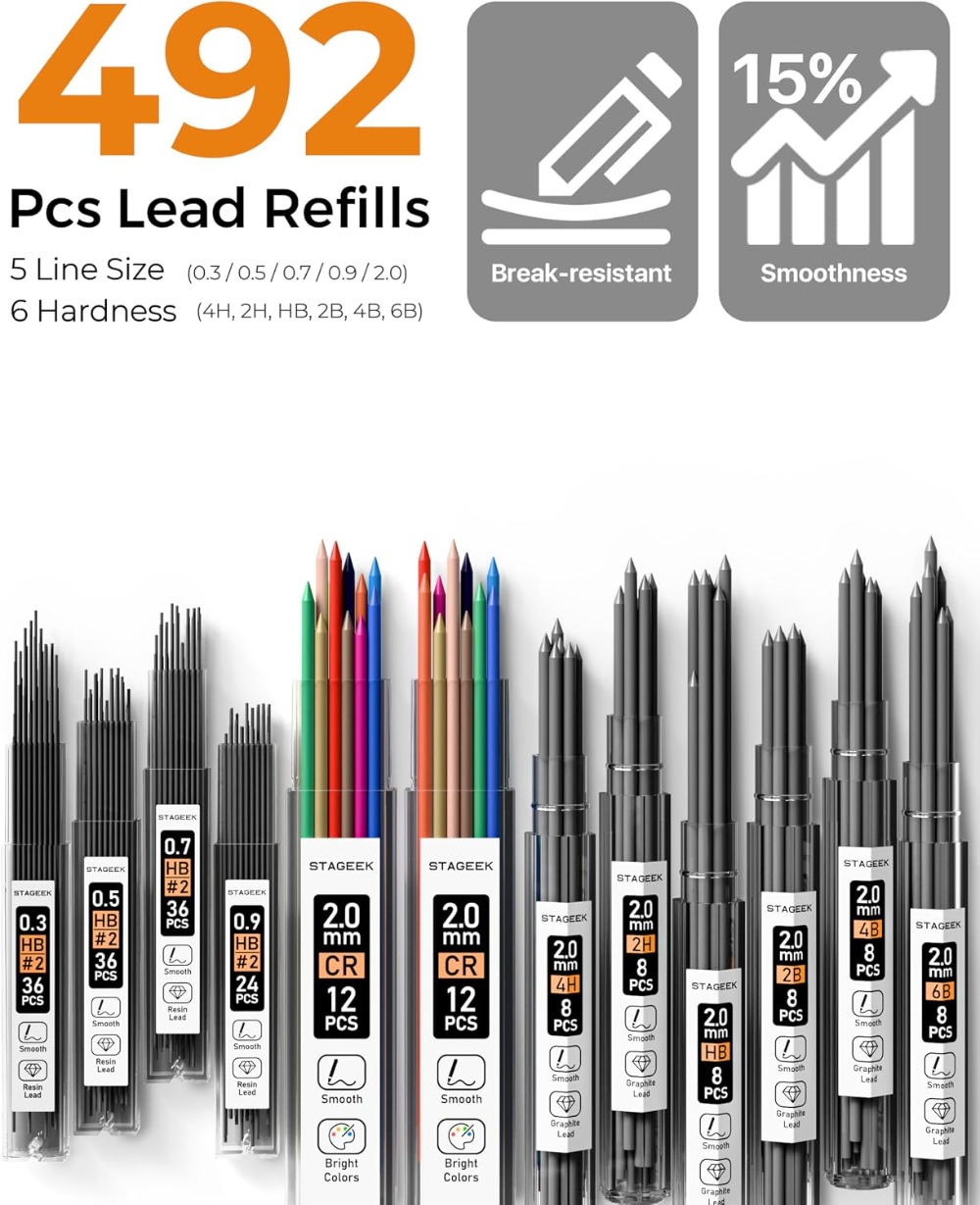 Mechanical Pencil Set with Cas - Mechanical Pencil 0.3 recensie en prijs