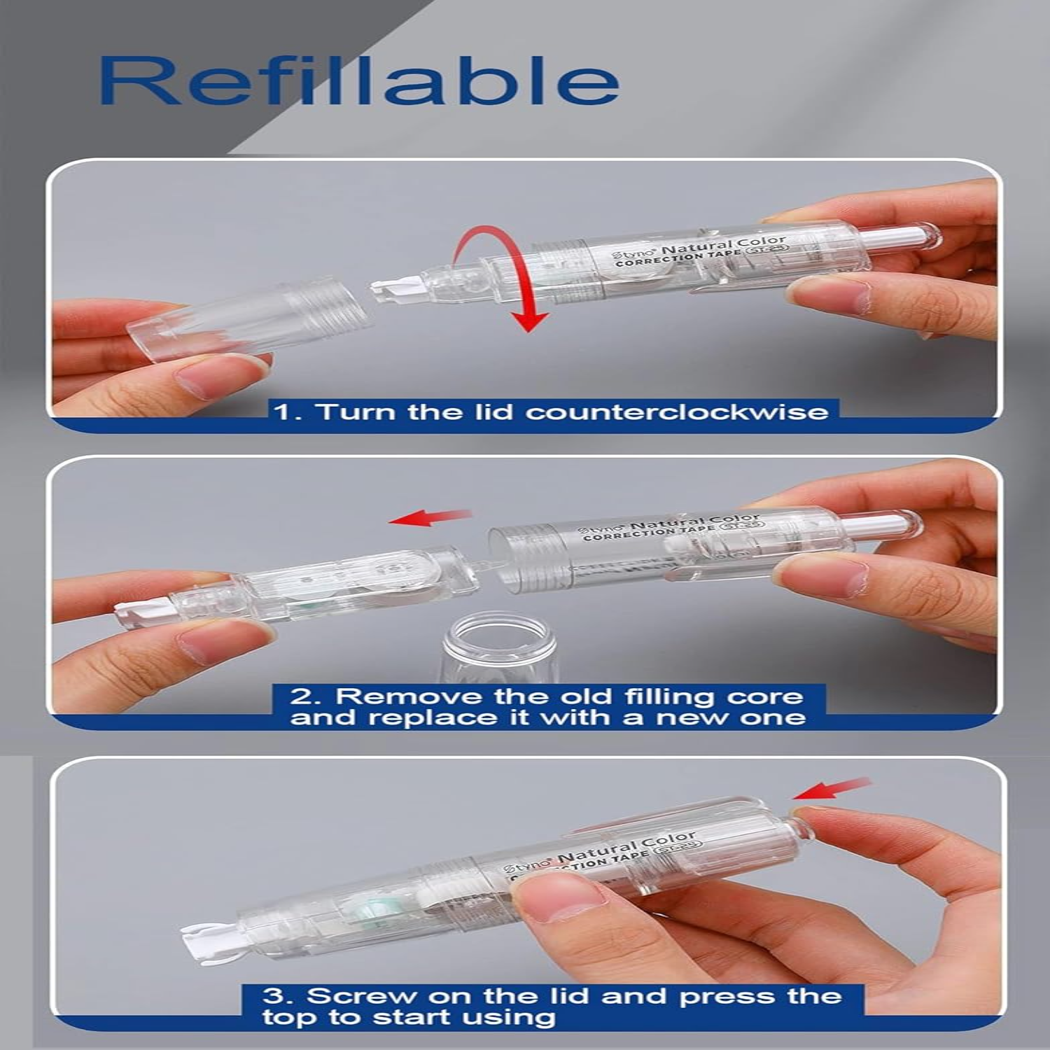 Refillable Retractable Quick D - Correction Pen Fine recensie en prijs