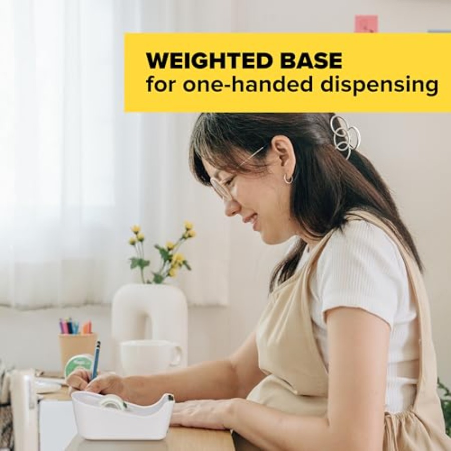 Desktop Tape Dispenser, White, - Tape Dispenser Weighted recensie en prijs