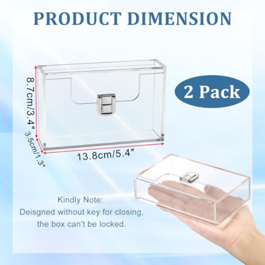 2 Pack Clear Acrylic Index Car - Card Index Box recensie en prijs