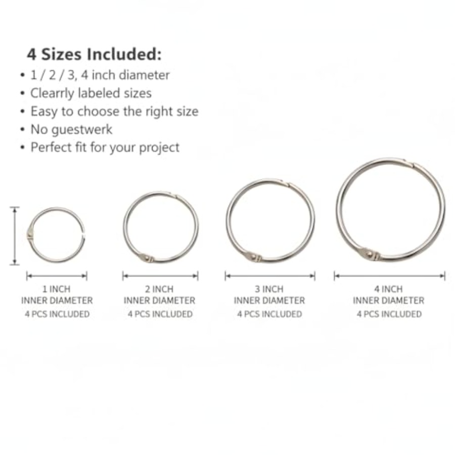 12 Pack Binder Rings, 1 2 3 4  - Card Index Box recensie en prijs