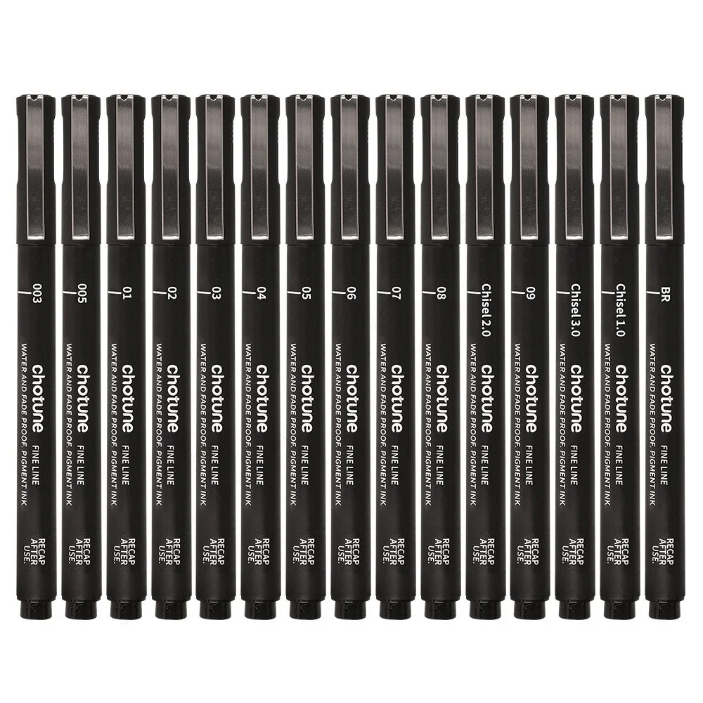 Black Micro Pens,15 Sizes,Wate - Archive Box Set recensie en prijs