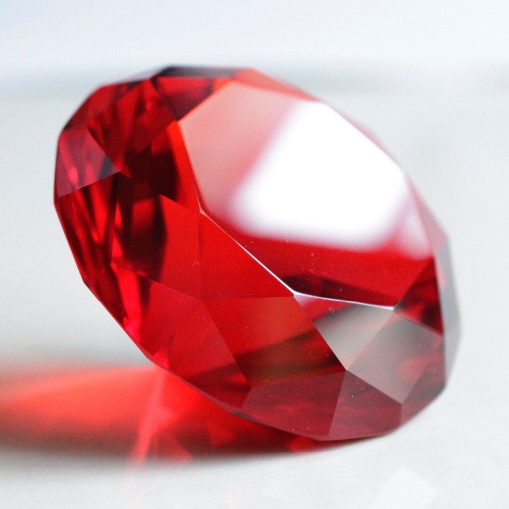 6cm Ruby Red Color Crystal Gla - Paper Weight Crystal recensie en prijs