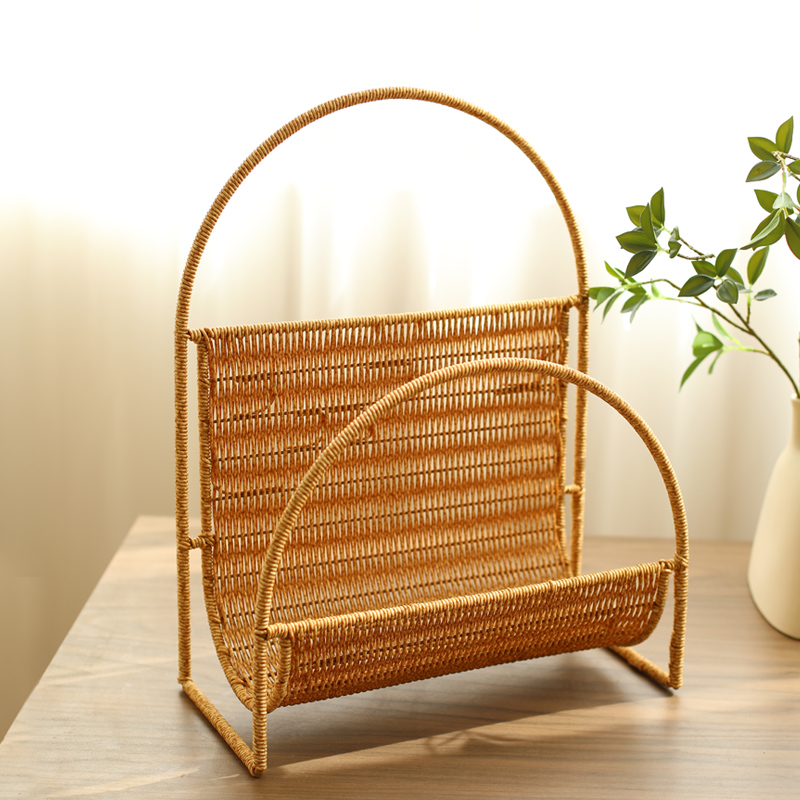 Ins Magazine Rack with Rattan  - Magazine Holder Rack recensie en prijs