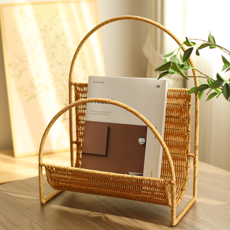 Ins Magazine Rack with Rattan  - Magazine Holder Rack recensie en prijs