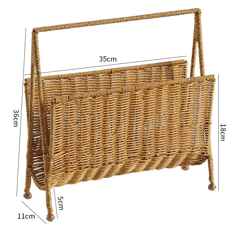 Ins Magazine Rack with Rattan  - Magazine Holder Rack recensie en prijs