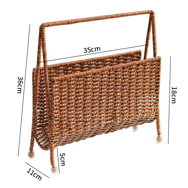Ins Magazine Rack with Rattan  - Magazine Holder Rack recensie en prijs