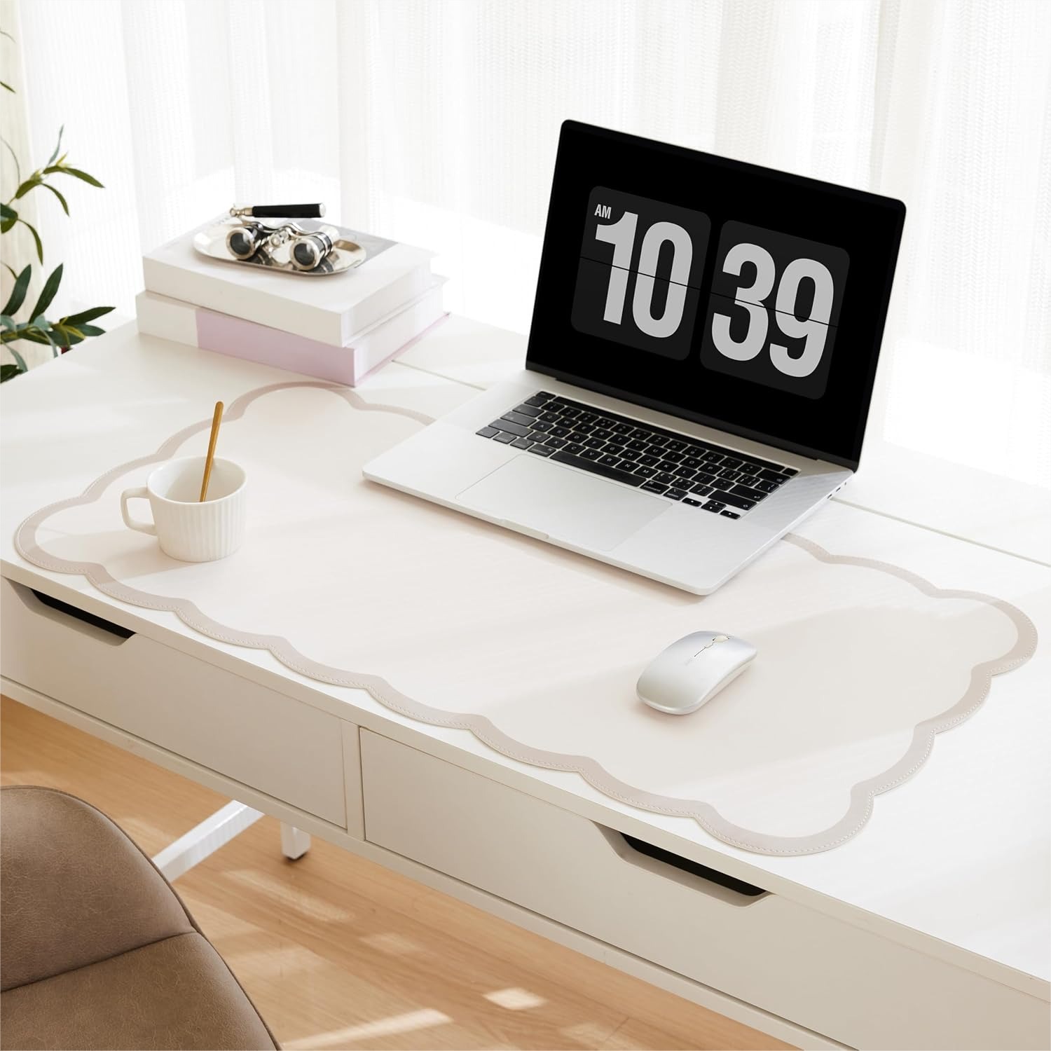 Scalloped Desk Mat 31.5x15.7 L - Leather Desk Pad recensie en prijs