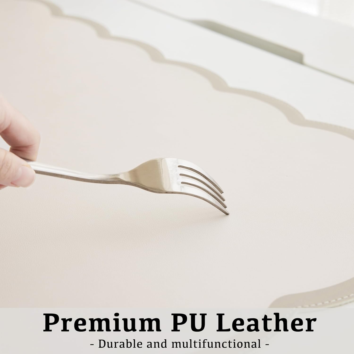 Scalloped Desk Mat 31.5x15.7 L - Leather Desk Pad recensie en prijs
