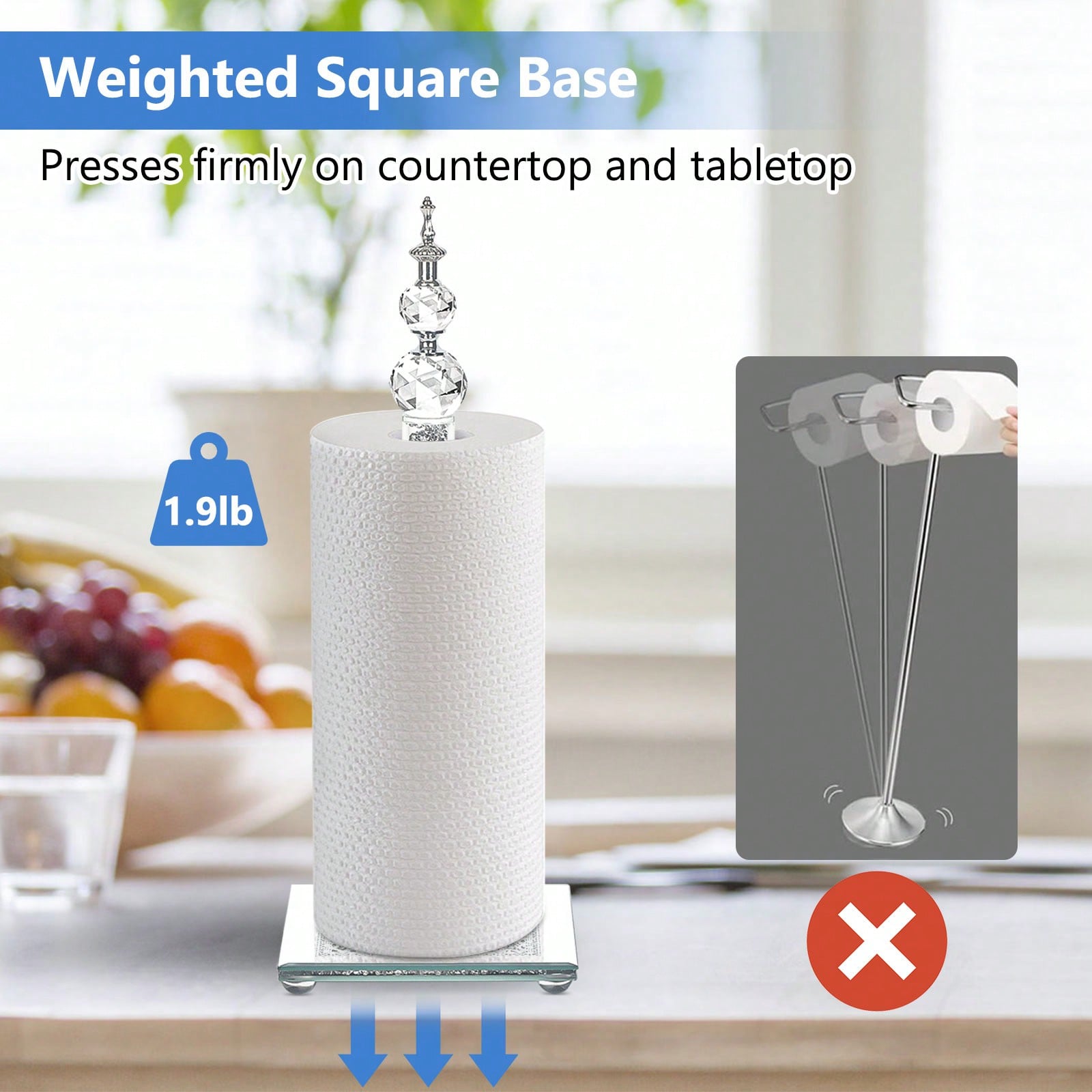 Crystal Paper Towel Holder, Bl - Paper Weight Crystal recensie en prijs