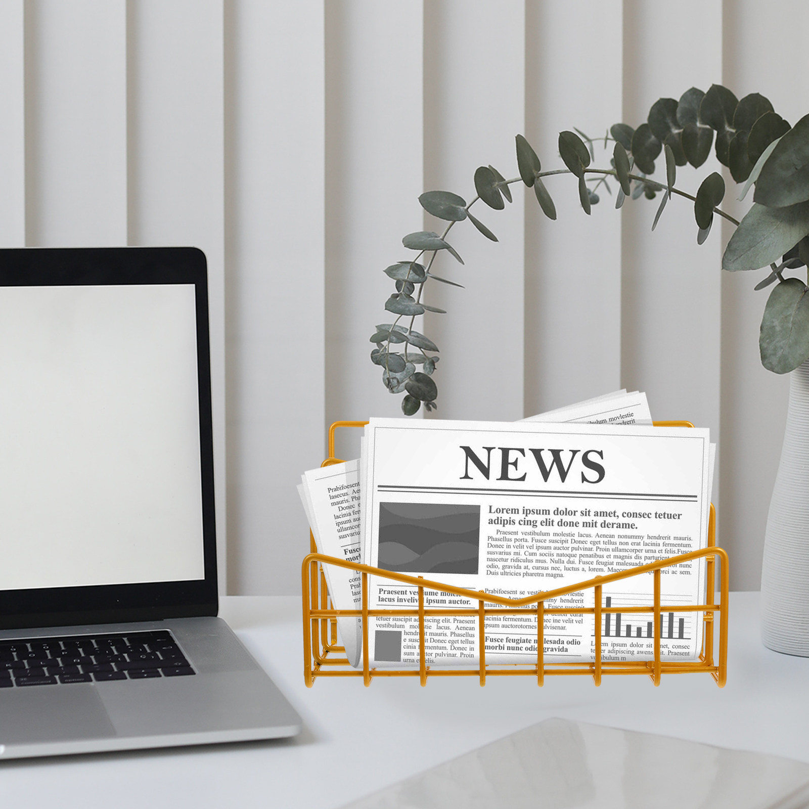1Pcs Electroplated Metal Stora - Magazine Holder Rack recensie en prijs