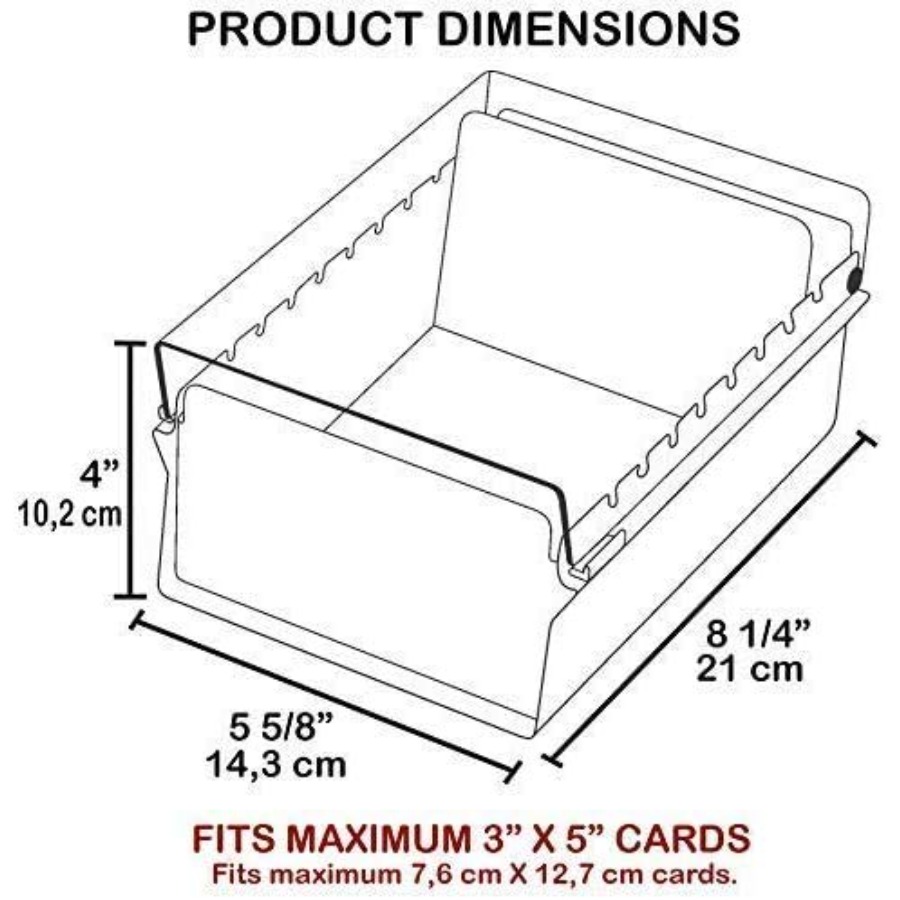 3 x 5 Card File Holder Organiz - Card Index Box recensie en prijs